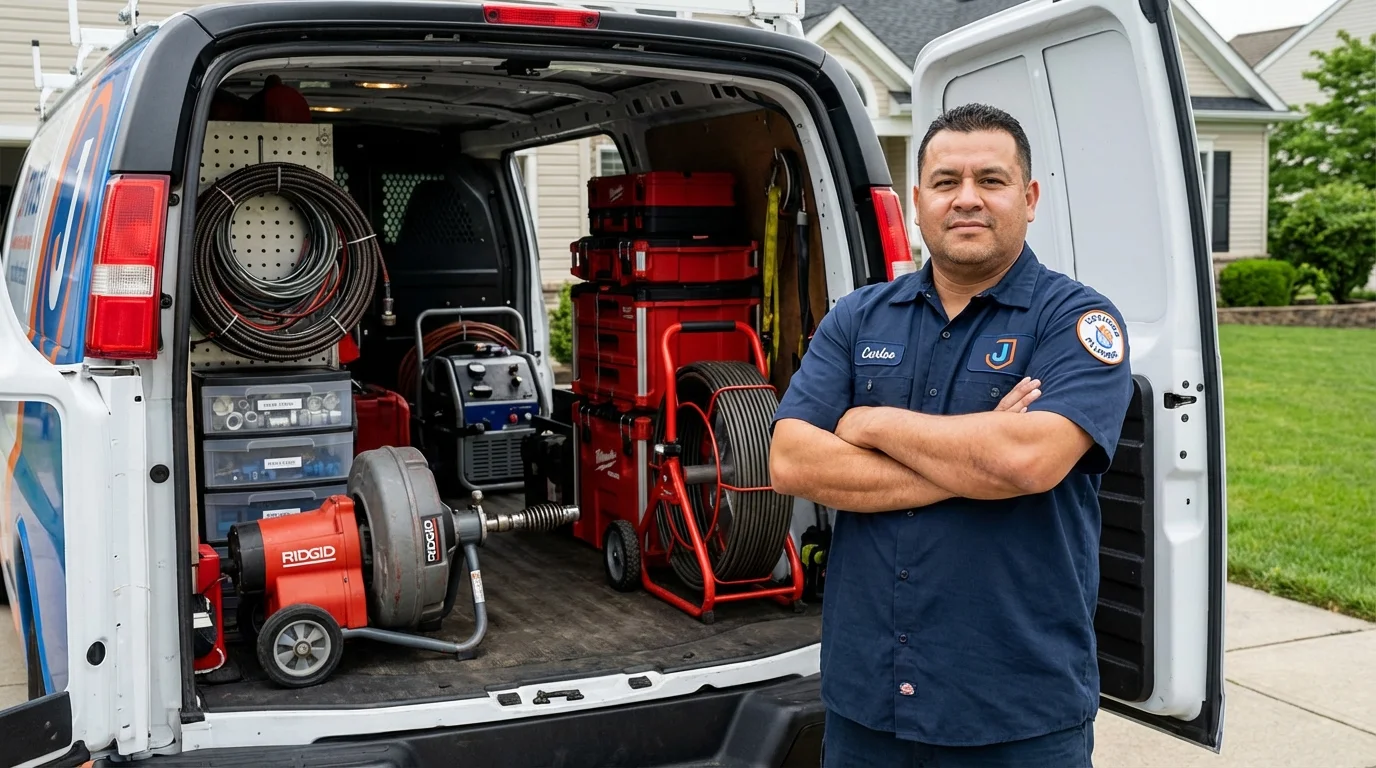 Professional drain cleaning equipment and Johns Plumbing LLC plumber in Alameda