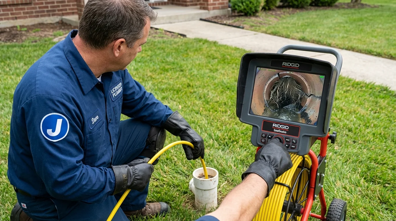 Sewer camera inspection being performed by Johns Plumbing LLC in Alameda